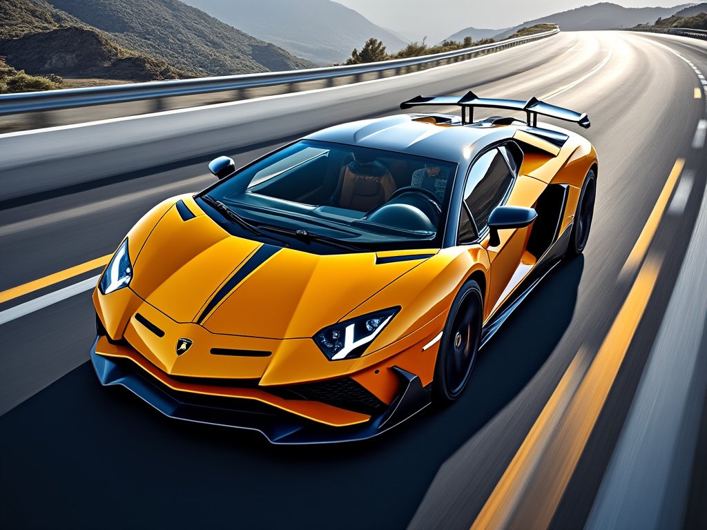 lamborghini aventador svj jaune