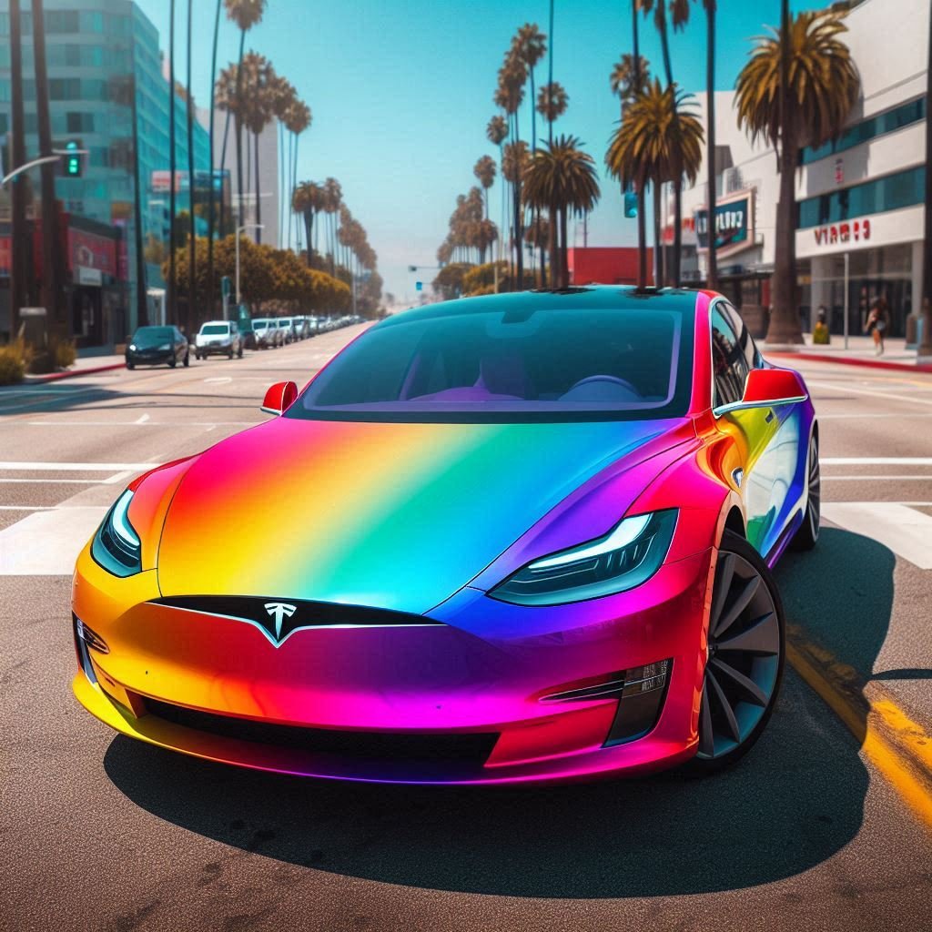 tesla coloré