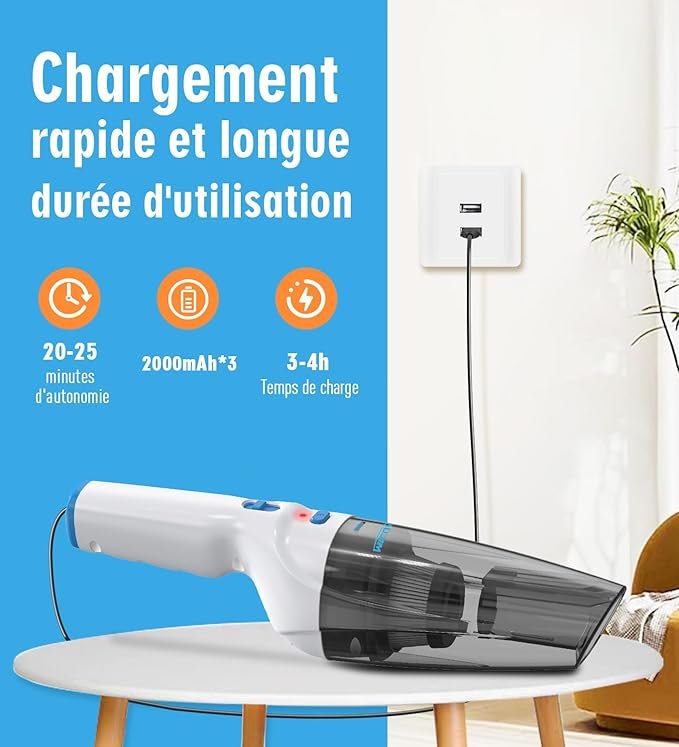 chargement de l'aspirateur