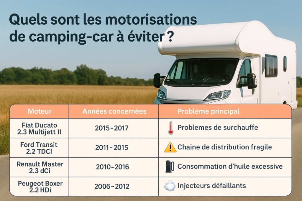 4 moteurs de camping car à fuir