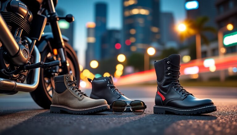 découvrez notre sélection des trois meilleures chaussures de moto alliant sécurité, confort et style. parfaites pour les passionnés de deux-roues, ces chaussures vous garantiront un look tendance tout en protégeant vos pieds lors de vos trajets. ne manquez pas notre guide pour faire le meilleur choix !