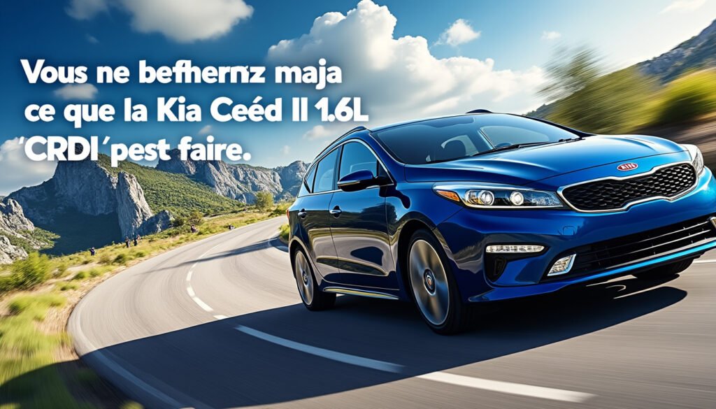 découvrez les performances époustouflantes de la kia ceed iii 1.6l crdi. avec son moteur puissant, son confort inégalé et ses technologies innovantes, cette voiture va bien au-delà de vos attentes. ne manquez pas l'opportunité de révéler toutes ses surprises !