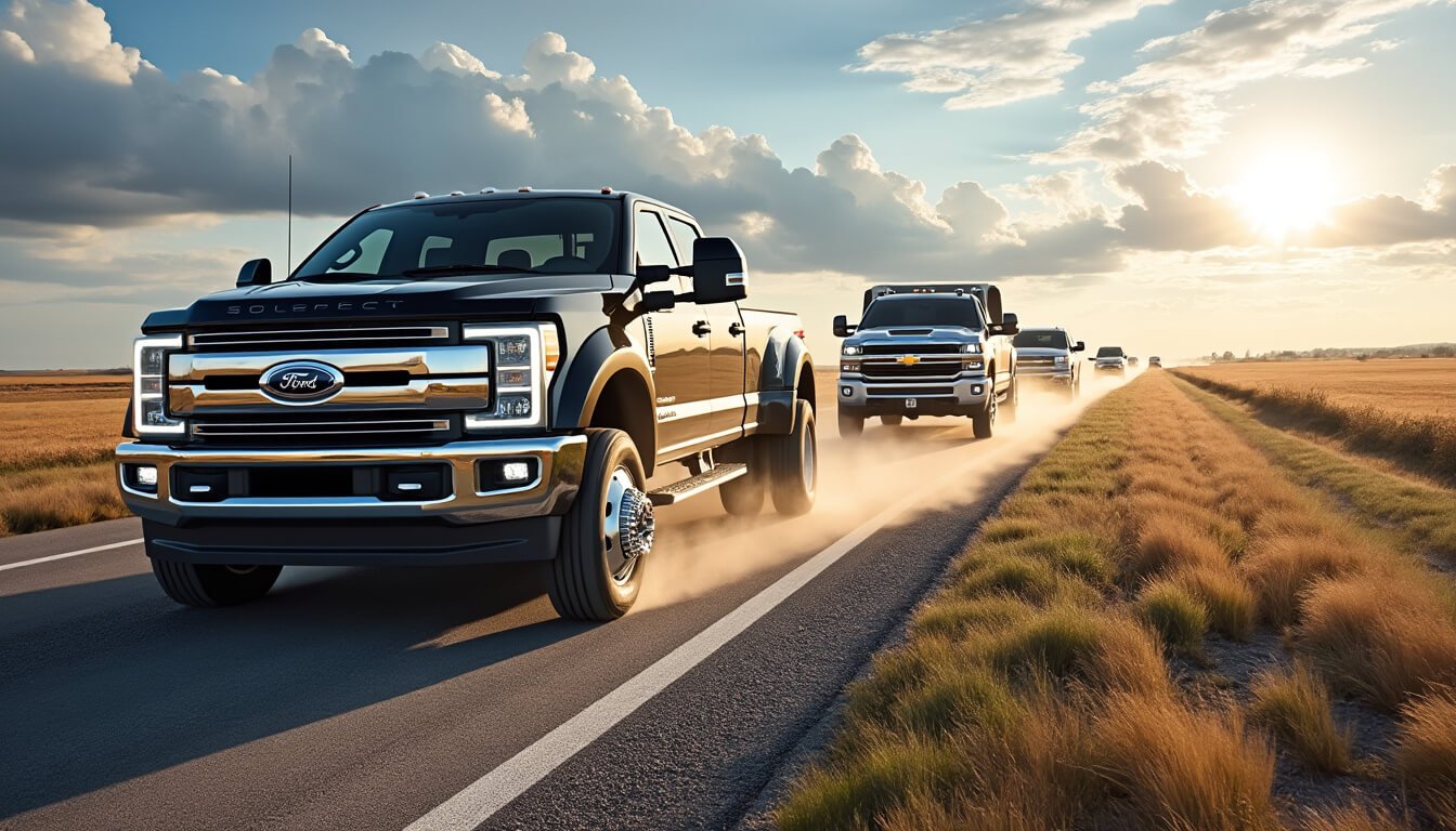 Discover our selection of the most beautiful American trucks, combining power, style, and performance. Immerse yourself in the captivating world of these true road icons and let yourself be captivated by their legendary design.