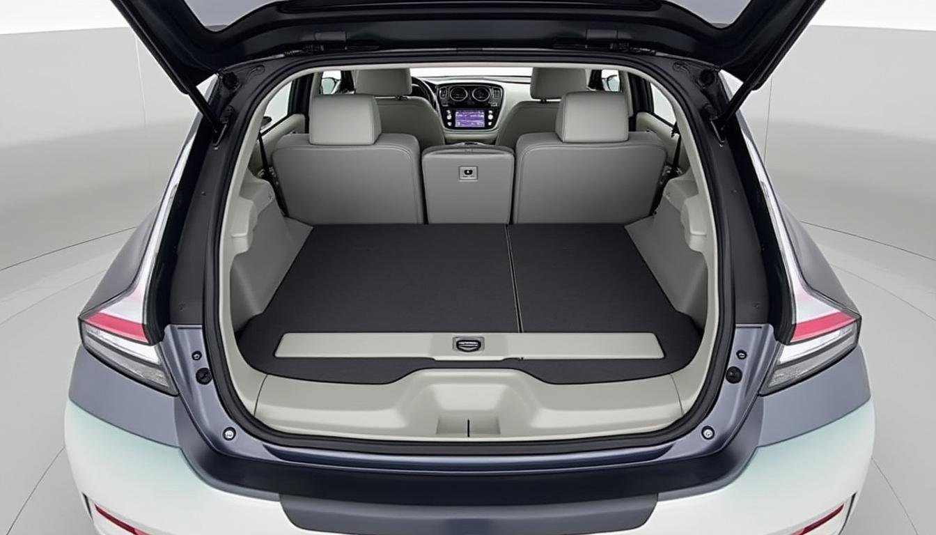 découvrez le spacieux intérieur et le coffre pratique de la nissan leaf dernière génération, alliant confort, innovativité et design moderne pour une expérience de conduite électrique inégalée.
